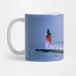 Frozen South Haven Lighthouse Mug